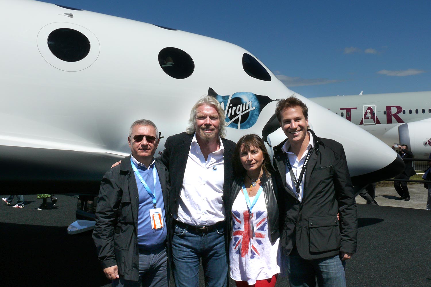 Bru & Bru agencia de viajes, Ana Bru con Richard Branson de Virgin Galactic, 2012