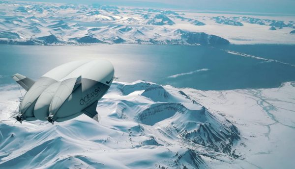 Bru & Bru agencia de viajes, OceanSky Cruises, vuelos en dirigible al Polo Norte. Visualization by KIRTxTHOMSEN